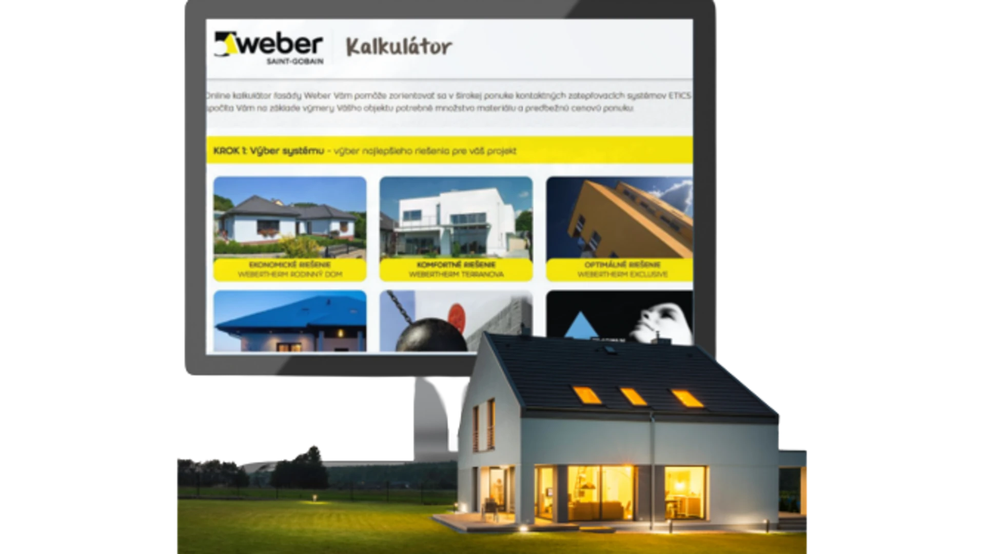 Online kalkulátor fasády Weber