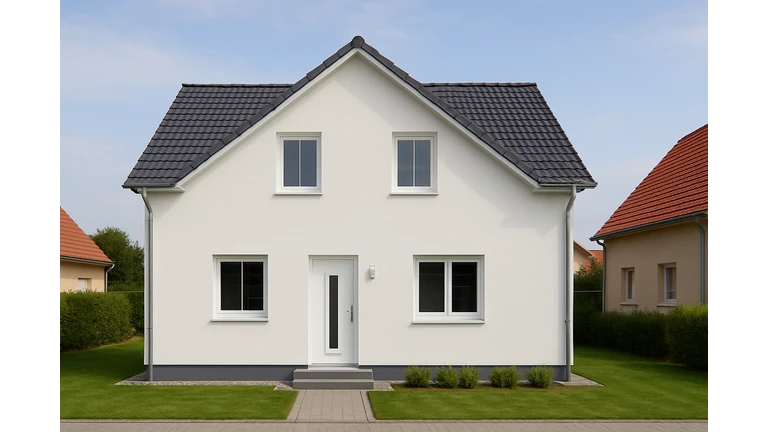 Biely odtieň weber color.line na fasáde Biely odtieň weber color.line na fasáde