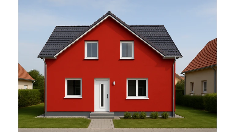 Červený odtieň weber color.line na fasáde Červený odtieň weber color.line na fasáde