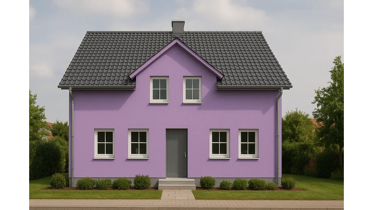 Fialový odtieň weber color.line na fasáde Fialový odtieň weber color.line na fasáde