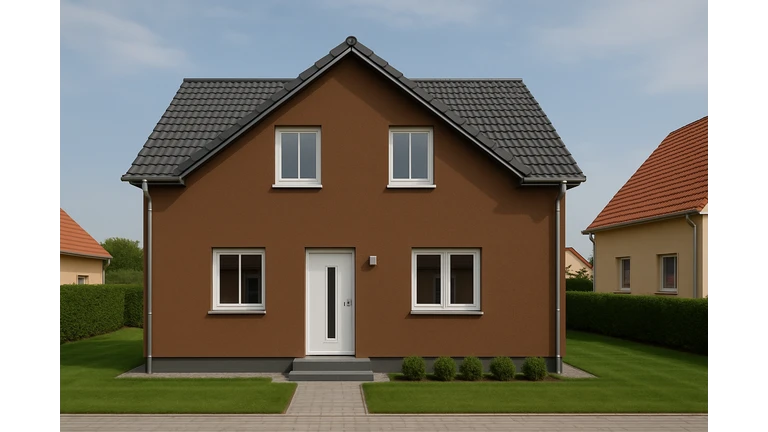 Hnedý odtieň weber color.line na fasáde Hnedý odtieň weber color.line na fasáde