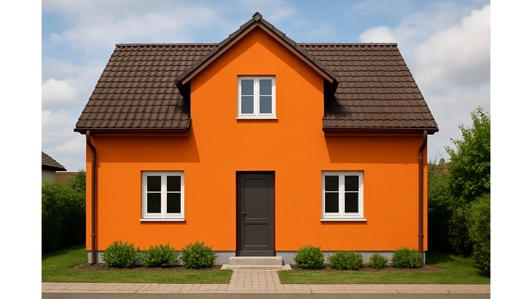 Oranžový odtieň weber color.line na fasáde Oranžový odtieň weber color.line na fasáde